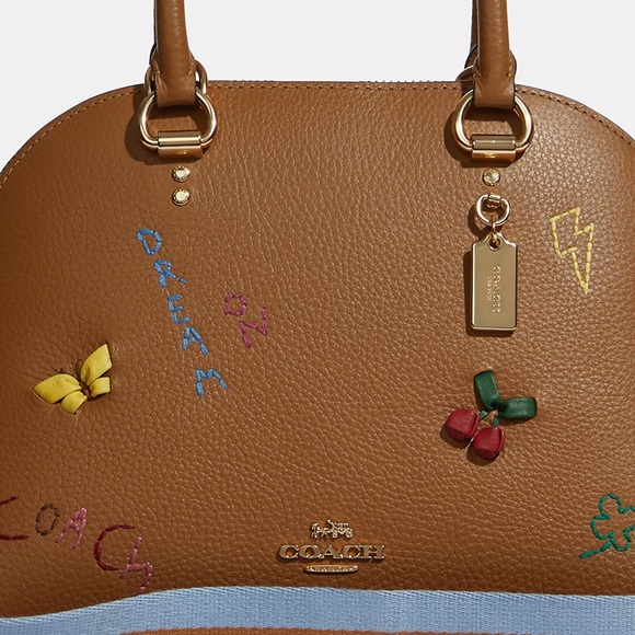 NWT💃Coach Katy Satchel/Crossbody With Diary Embroidery - Picture 4 of 10